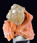 2.8cms CERUSSITE BARITE Crystals Morocco Mineral Specimen K104