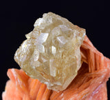 2.8cms CERUSSITE BARITE Crystals Morocco Mineral Specimen K104