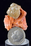 2.8cms CERUSSITE BARITE Crystals Morocco Mineral Specimen K104
