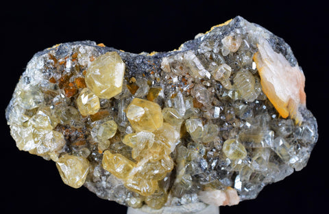 3.9cms CERUSSITE BARITE GALENA Crystals Morocco Mineral Specimen K107