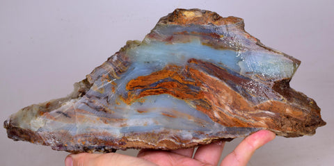 890grs BLUE OPAL SLAB Sculpture Peru Scenic Quality Jewelry Collector O810