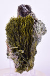 8cms AXINITE QUARTZ CRYSTALS Epidote Cluster Garnet Peru Mineral Specimen Collectors A645