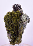 8cms AXINITE QUARTZ CRYSTALS Epidote Cluster Garnet Peru Mineral Specimen Collectors A645