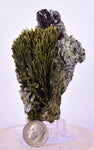 8cms AXINITE QUARTZ CRYSTALS Epidote Cluster Garnet Peru Mineral Specimen Collectors A645