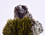 8cms AXINITE QUARTZ CRYSTALS Epidote Cluster Garnet Peru Mineral Specimen Collectors A645