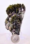 7.1cms AXINITE QUARTZ CRYSTALS Epidote Cluster Garnet Peru Mineral Specimen Collectors A646