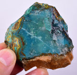97grs GEM SILICA CHRYSOCOLLA Emeraldine Lily Mine Peru Scenic Quartz Malachite Chalcedony Emerald Jade Color S150