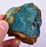 97grs GEM SILICA CHRYSOCOLLA Emeraldine Lily Mine Peru Scenic Quartz Malachite Chalcedony Emerald Jade Color S150