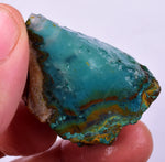 21grs GEM SILICA CHRYSOCOLLA Emeraldine Lily Mine Peru Scenic Quartz Malachite Chalcedony Emerald Jade Color S152