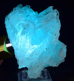 8.6cms NATURAL BLUE SALAMMONIAC Lecontite Botryoidal Crystals Chile Turquoise Color Rare Aesthetic Mineral Specimen U629