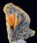 3.7cms CERUSSITE BARITE GALENA Crystals Morocco Mineral Specimen K106