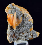 3.7cms CERUSSITE BARITE GALENA Crystals Morocco Mineral Specimen K106