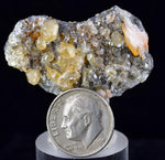 3.9cms CERUSSITE BARITE GALENA Crystals Morocco Mineral Specimen K107