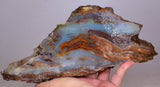 890grs BLUE OPAL SLAB Sculpture Peru Scenic Quality Jewelry Collector O810