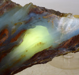 890grs BLUE OPAL SLAB Sculpture Peru Scenic Quality Jewelry Collector O810