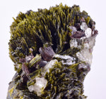 7.1cms AXINITE QUARTZ CRYSTALS Epidote Cluster Garnet Peru Mineral Specimen Collectors A646
