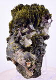 7.1cms AXINITE QUARTZ CRYSTALS Epidote Cluster Garnet Peru Mineral Specimen Collectors A646