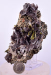 9.6cms AXINITE QUARTZ CRYSTALS Epidote Cluster Garnet Peru Mineral Specimen Collectors A647