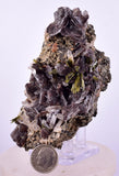 9.6cms AXINITE QUARTZ CRYSTALS Epidote Cluster Garnet Peru Mineral Specimen Collectors A647