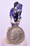 2.6cms GEM AZURITE CRYSTALS Mexico Royal Blue Color Shiny U637