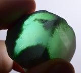 123cts GEM SILICA CHRYSOCOLLA Lily Mine Peru Chalcedony Quartz Polished B125