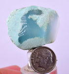 123cts GEM SILICA CHRYSOCOLLA Lily Mine Peru Chalcedony Quartz Polished B125