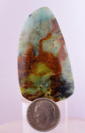 14.9grs BLUE GREEN SCAPOLITE Peru Marialite Chrysocolla Quartz Titanite B131