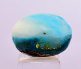 6.5carats BLUE OPAL CABOCHON Pendant Wire Wrap Caribean Turquoise Color Peru B137
