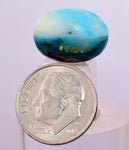6.5carats BLUE OPAL CABOCHON Pendant Wire Wrap Caribean Turquoise Color Peru B137