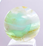 9carats BLUE OPAL CABOCHON Pendant Wire Wrap Caribean Turquoise Color Peru B139