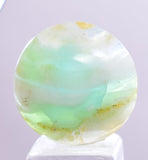 9carats BLUE OPAL CABOCHON Pendant Wire Wrap Caribean Turquoise Color Peru B139