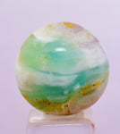 9carats BLUE OPAL CABOCHON Pendant Wire Wrap Caribean Turquoise Color Peru B139