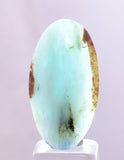9.5carats BLUE OPAL CABOCHON Pendant Wire Wrap Caribean Turquoise Color Peru B141