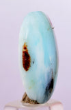 9.5carats BLUE OPAL CABOCHON Pendant Wire Wrap Caribean Turquoise Color Peru B141