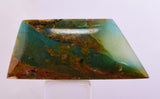 19carats BLUE OPAL CABOCHON Pendant Wire Wrap Caribean Turquoise Color Peru B142