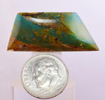 19carats BLUE OPAL CABOCHON Pendant Wire Wrap Caribean Turquoise Color Peru B142