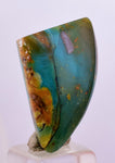 9.5carats BLUE OPAL CABOCHON Pendant Wire Wrap Caribean Turquoise Color Peru B143