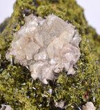 16.4cms EPIDOTE CALCITE CRYSTALS Cluster Peru Green Color Mineral Specimen C42