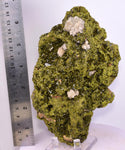 16.4cms EPIDOTE CALCITE CRYSTALS Cluster Peru Green Color Mineral Specimen C42