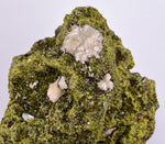 16.4cms EPIDOTE CALCITE CRYSTALS Cluster Peru Green Color Mineral Specimen C42