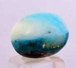 6.5carats BLUE OPAL CABOCHON Pendant Wire Wrap Caribean Turquoise Color Peru B137