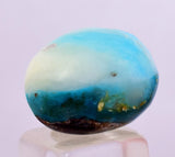 6.5carats BLUE OPAL CABOCHON Pendant Wire Wrap Caribean Turquoise Color Peru B137