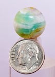 9carats BLUE OPAL CABOCHON Pendant Wire Wrap Caribean Turquoise Color Peru B139