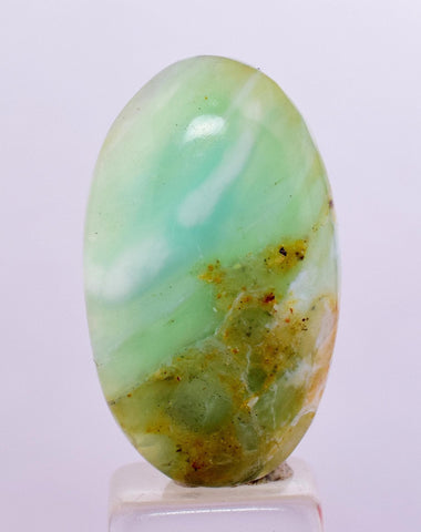 9carats BLUE OPAL CABOCHON Pendant Wire Wrap Caribean Turquoise Color Peru B140