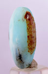 9.5carats BLUE OPAL CABOCHON Pendant Wire Wrap Caribean Turquoise Color Peru B141