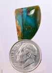 9.5carats BLUE OPAL CABOCHON Pendant Wire Wrap Caribean Turquoise Color Peru B143