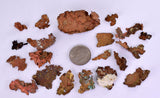 Lot 20 NATIVE COPPER PERU Crystal Iron New Find Some Fine Iridescent Wire Cluster Mineral Specimen I228