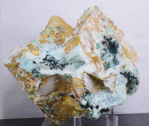 17cms CLINOATACAMITE QUARTZ ATACAMITE Lily Mine Druzy Atacamite Malachite Crystal Mineral Specimen AB50