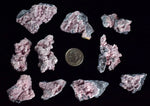 LOT 10 RHODOCHROSITE ROSETTE PERU PINK CRYSTALS HUANZALA MINE MINERAL RB543