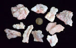 LOT 10 GEM PINK OPAL NATURAL SCULPTURE BOTRYOIDAL PERU QUARTZ TRANSLUCENT PB80